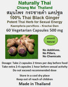 Naturally Thai Black Ginger Capsules 500mg