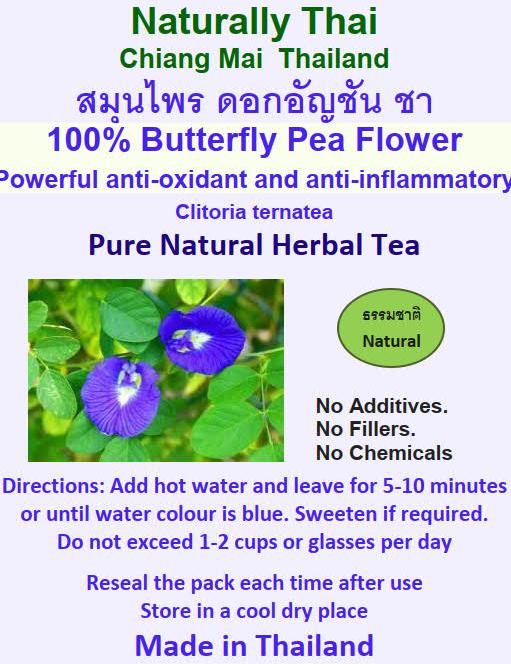 Naturally Thai Butterfly Pea Flower Herbal Tea