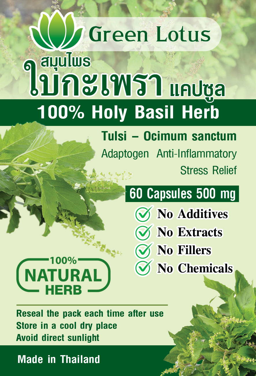 Green Lotus - Holy Basil - Tulsi - Capsules